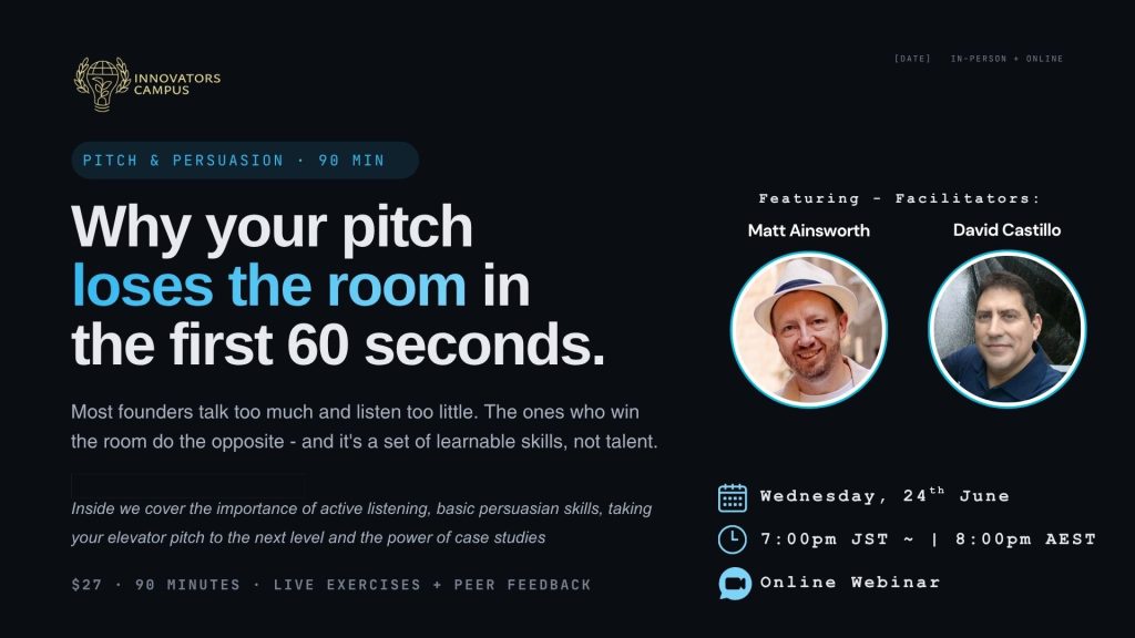 Why Your Pitch Loses the Room in the First 60 Seconds